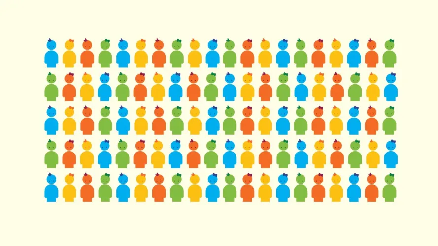 graphic of 100 people