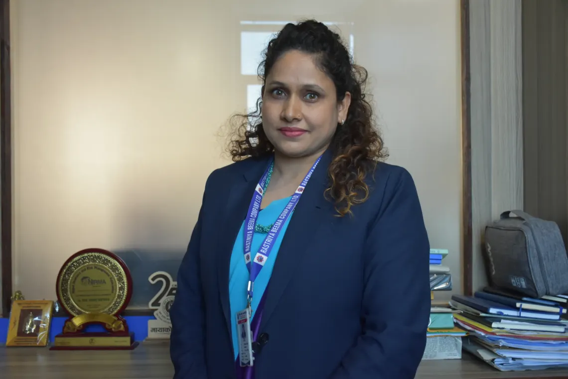Hira Kumari Bartaula, Manager at Rastriya Beema Company Limited.