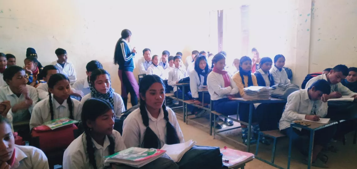 Mamata during an SEL session with students.