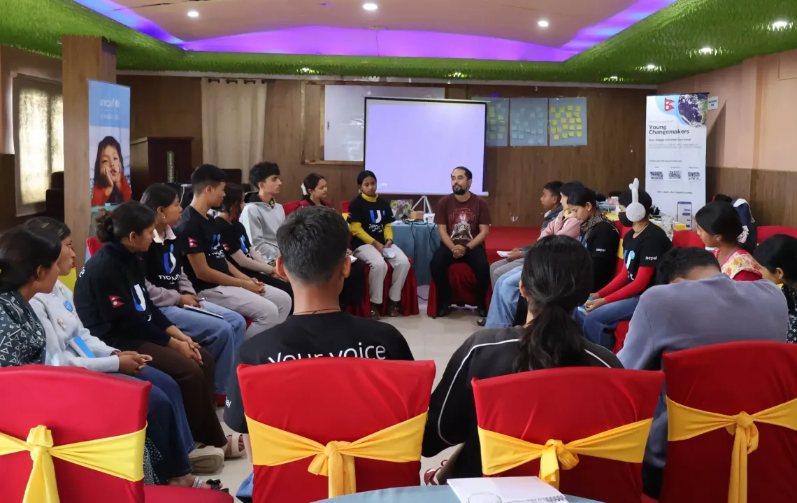 Story telling session during the Youth Advocate Training in Sudurpashchim