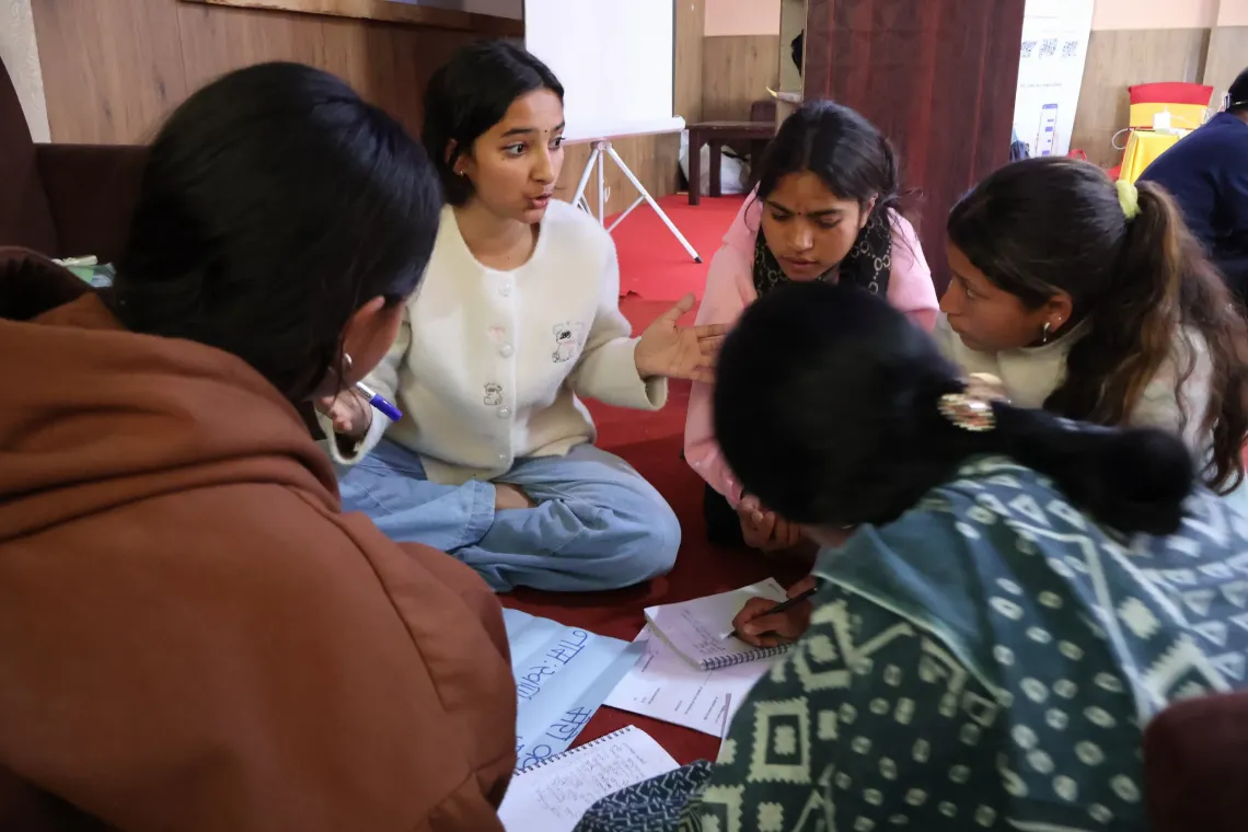 Group work assigned during the Youth Advocate Training in Sudurpashchim