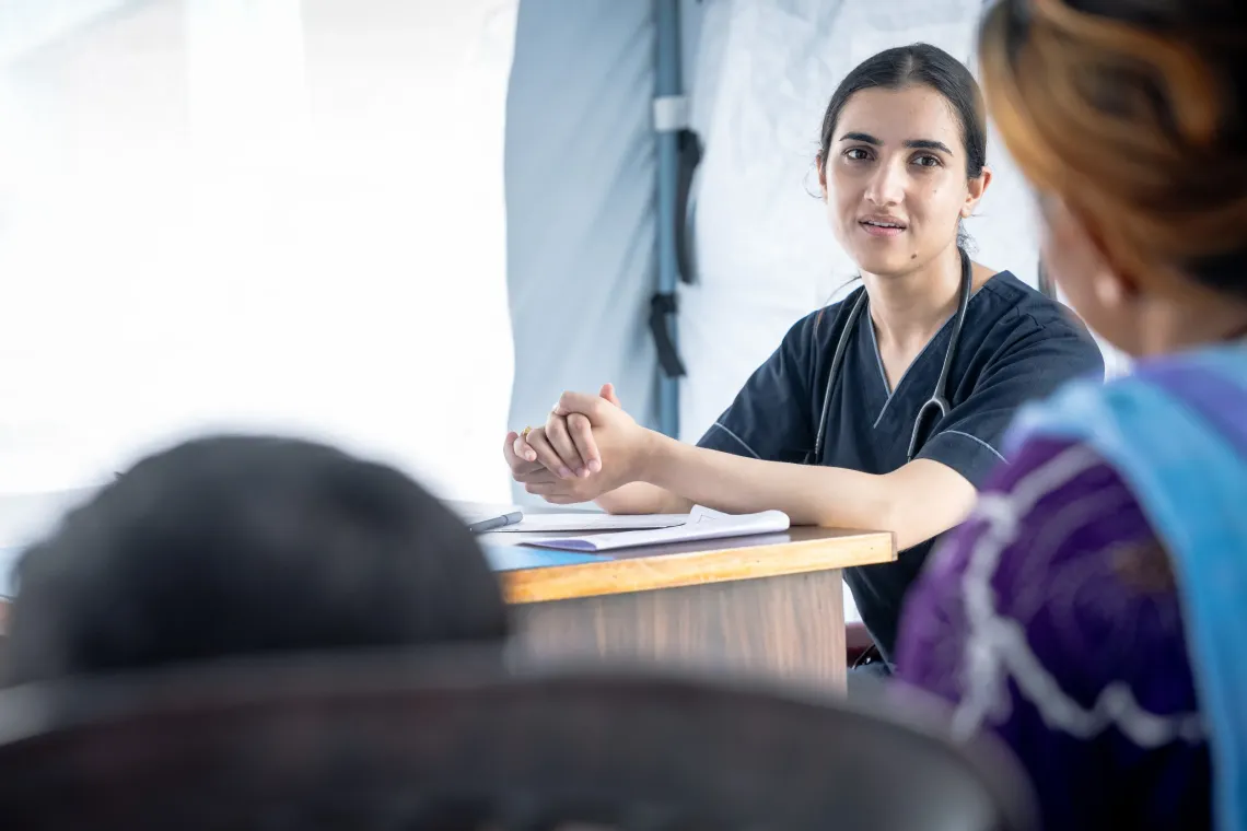 On 10 September 2026, at a UNICEF-supported medical tent set up at the Ayurveda and Alternative Hospital in Bidur Municipality in Nuwakot District.