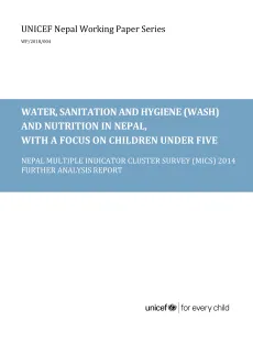 Water, Sanitation and Hygiene (WASH) and Nutrition in Nepal, with a focus on children under five Cover page