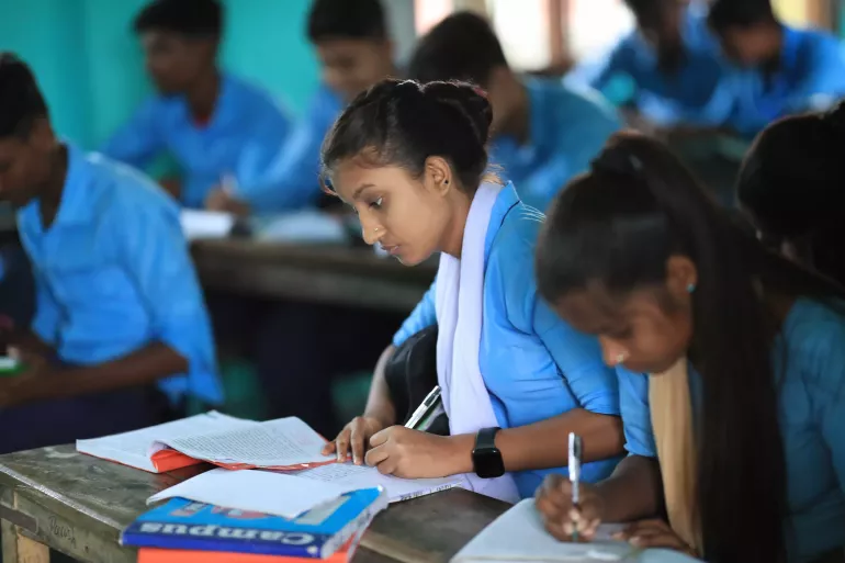 a view of children in classroom