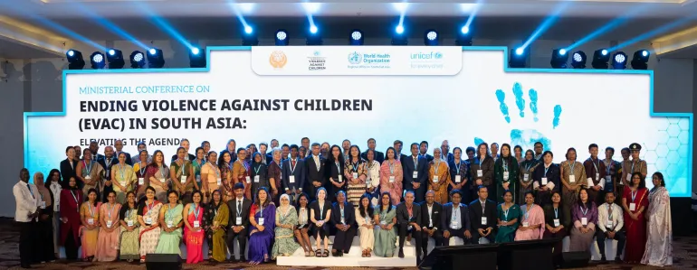 Group photo of South Asia Unites to Accelerate Action on Ending Violence Against Children