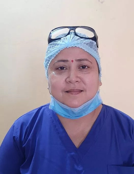 Nurse administrator at the Narayani Hospital in Parsa District, Hema Thapa. 