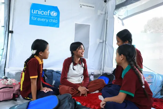 On 22 September 2026, Alisha, 13, returns to learning with her friends at Tribhuvan Trishuli Secondary School in Nuwakot, Nepal