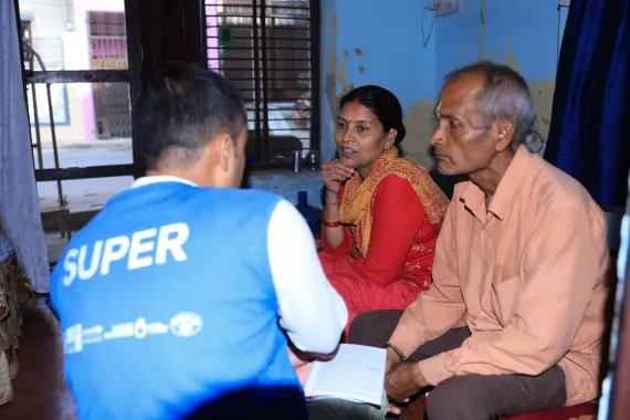 Lila and Uttam interviewed by the consultant of SUPER project.  