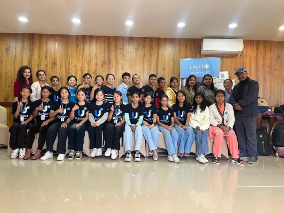 A group photo of youth advocate training in Bagmati