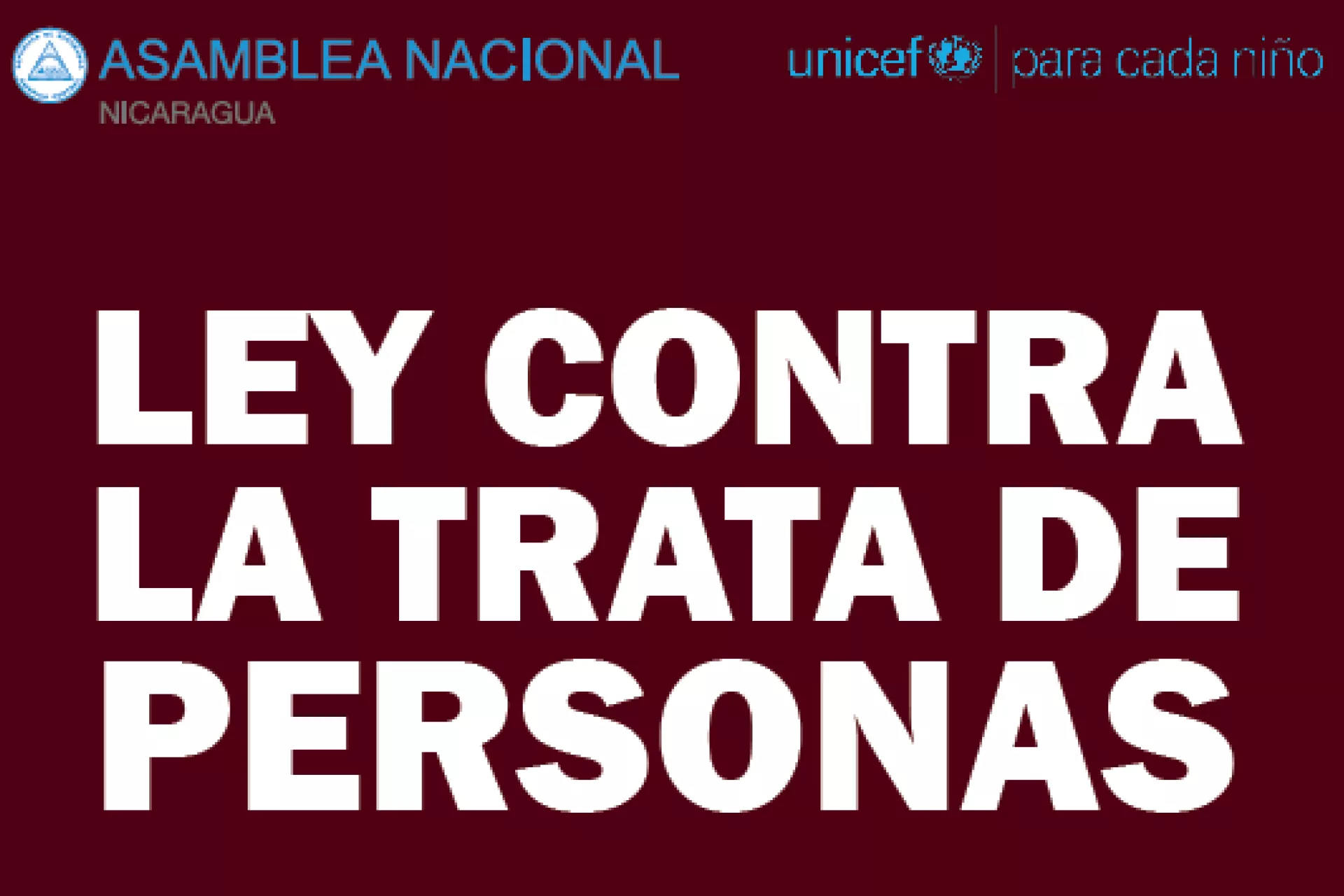 Portada Ley contra trata de Personas