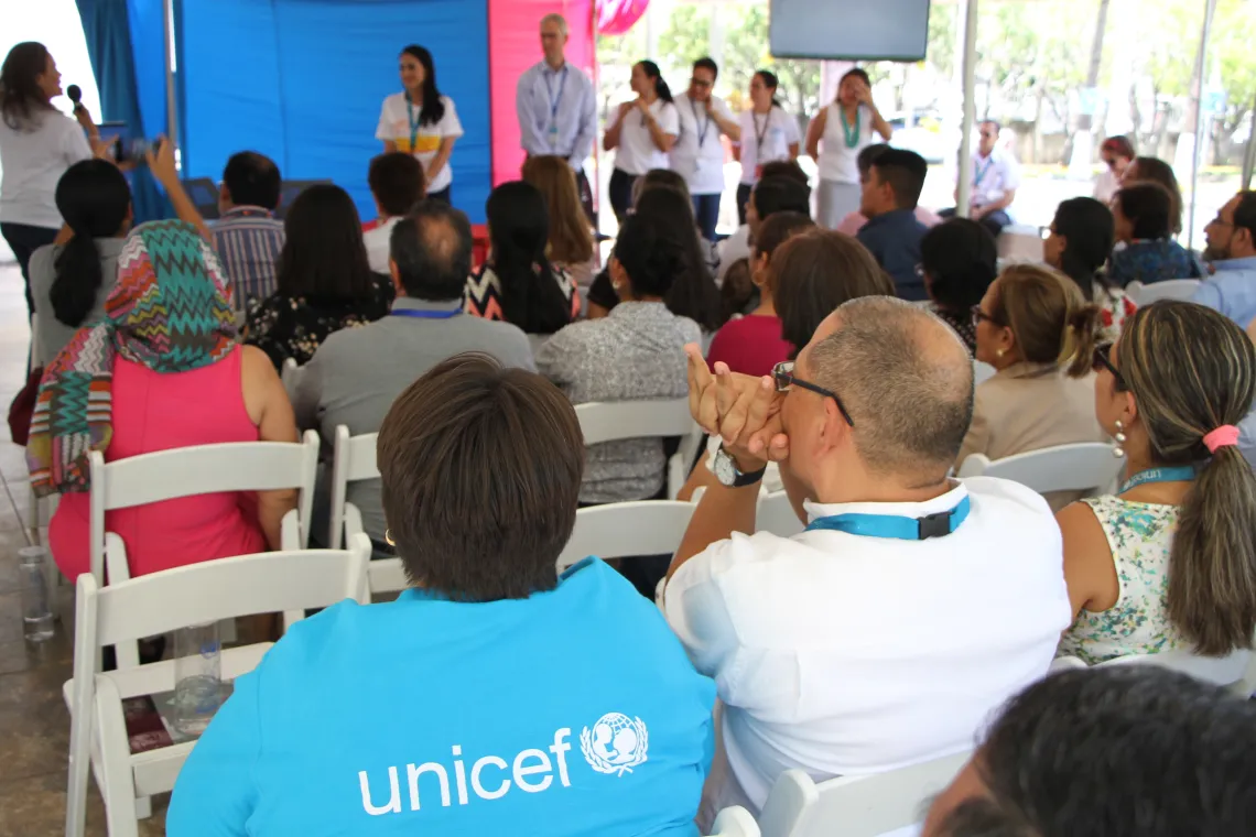 Despu&eacute;s de la obra de teatro Los Gemelos, funcionarios de las agencias de Naciones Unidas en Nicaragua, compartieron reflexiones, en el marco de la conmemoraci&oacute;n del Internacional de la Mujer.