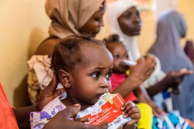 Out-patient having Ready to Use Therapeutic Food (RUTF)