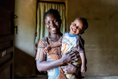 A portrait of Francisca Okeke and her 1 year old son, Maduabuchi Okeke at their home in Anambra State