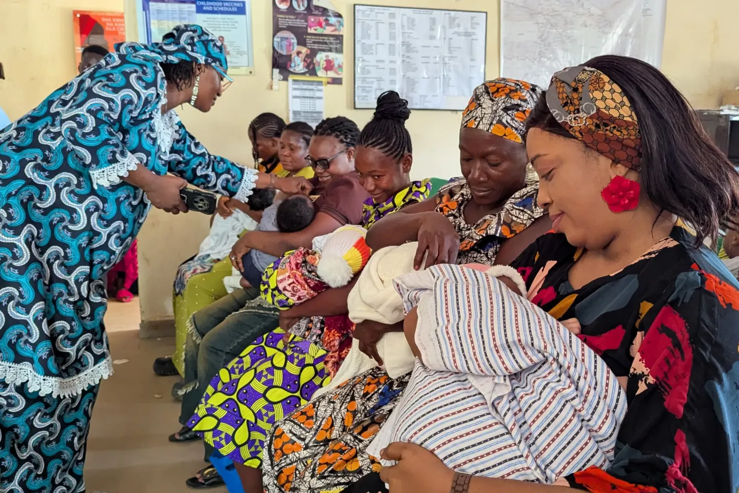 Mothers breastfeeding their baby