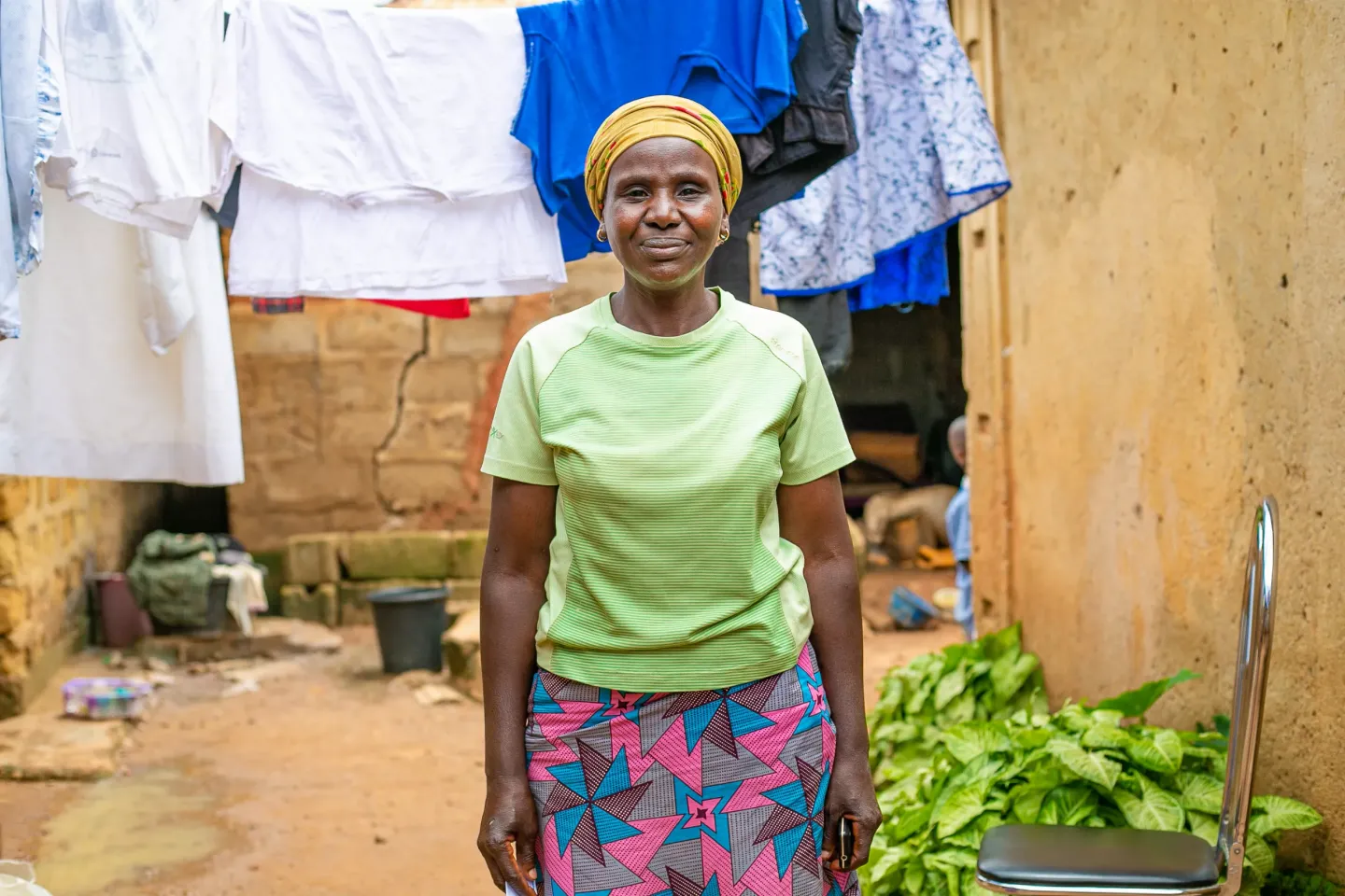 A woman standing