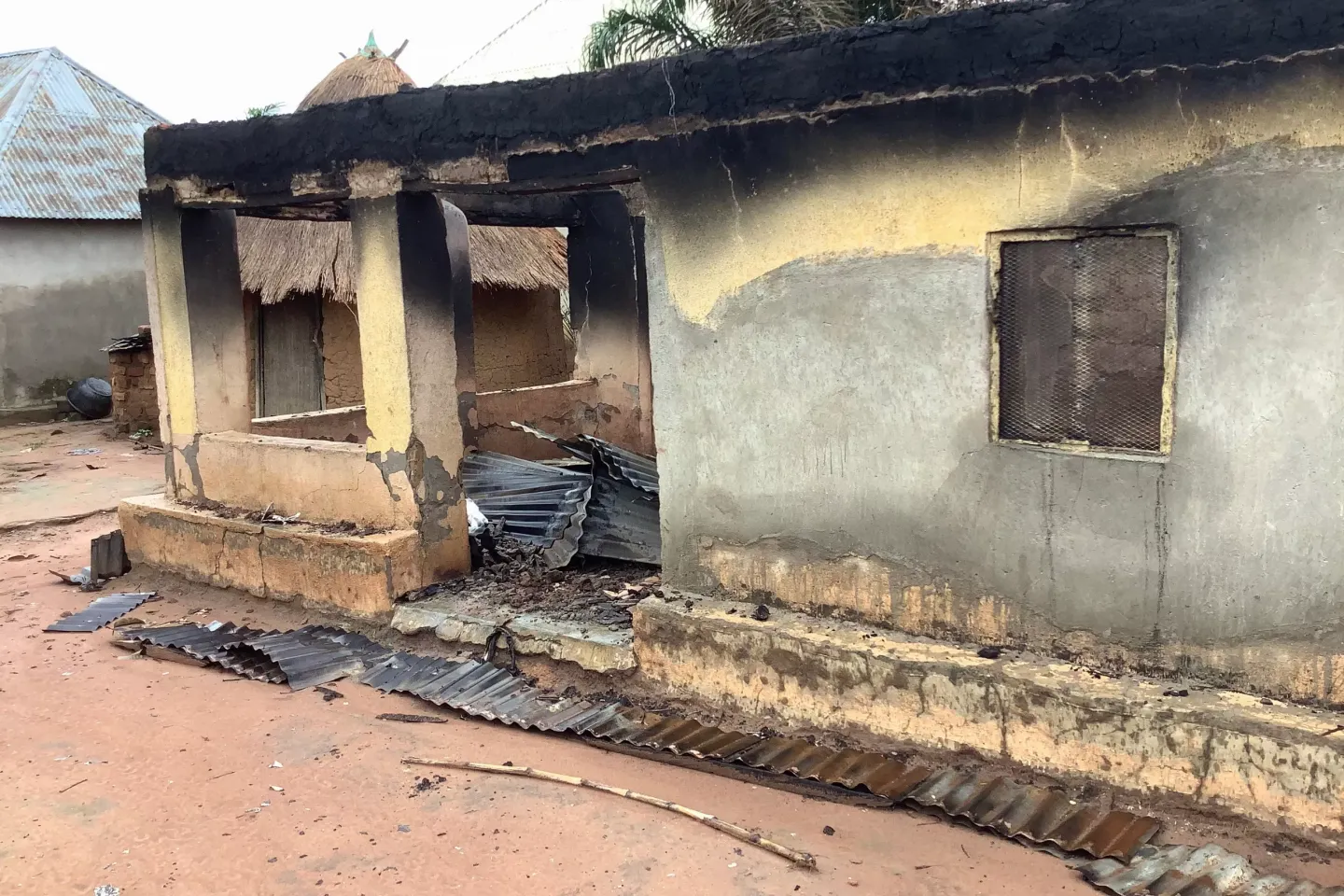A burnt house in Benue Nigeria