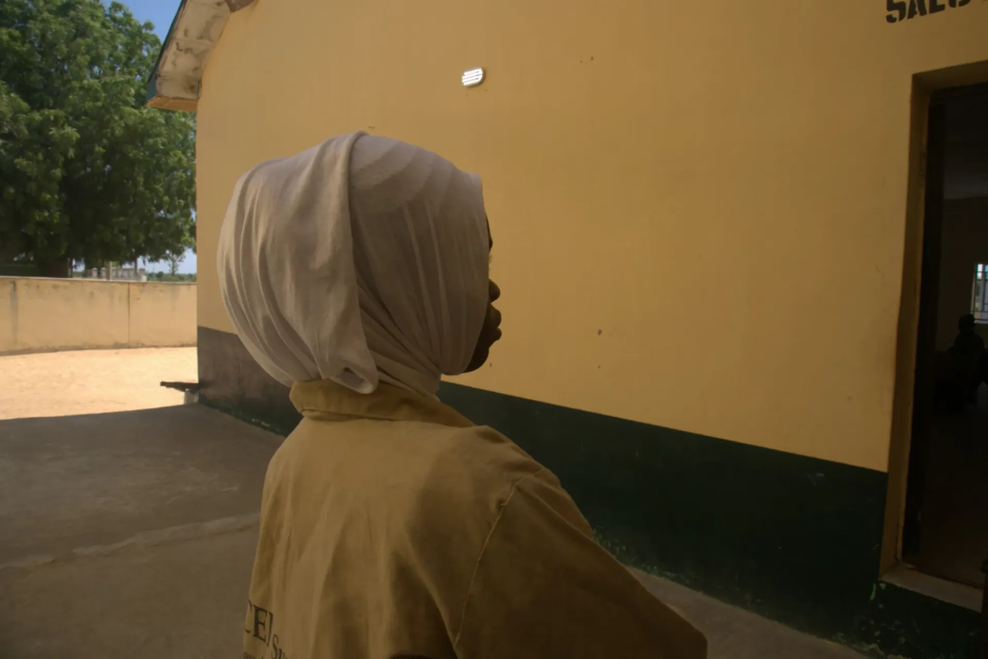 A girl's  backview