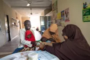 Audu family at the health centre