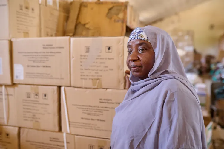 A woman in a store