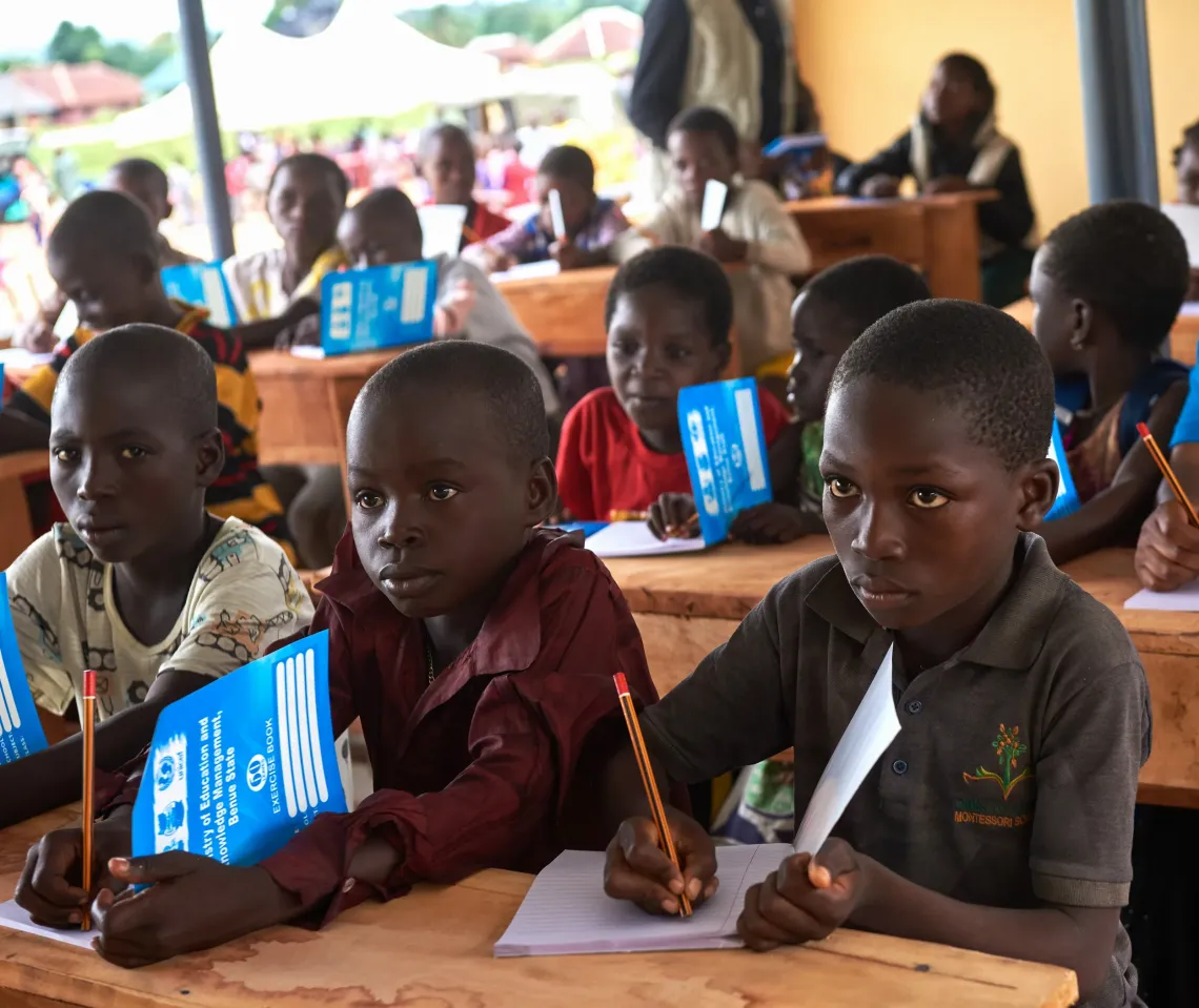 Children learning in a classroom