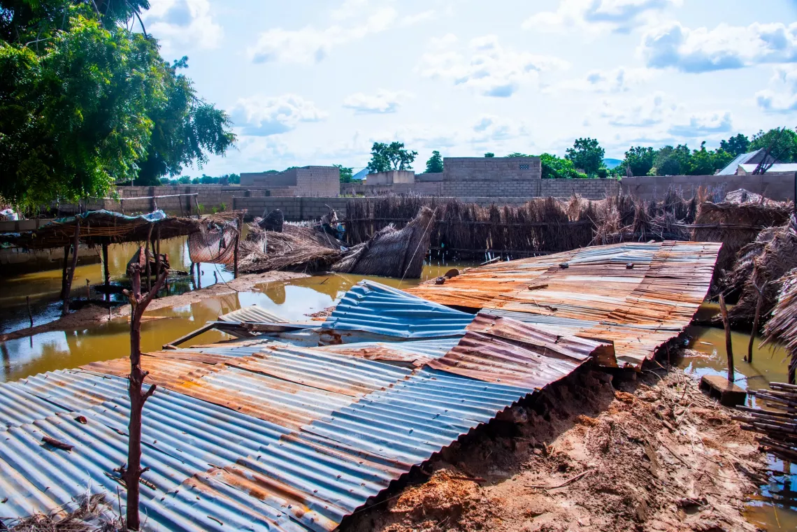 A photo of the flooded Nassarawa community