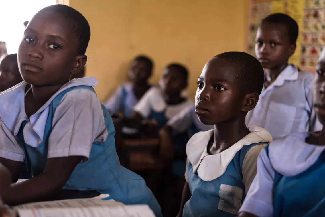 Schoolchildren in class
