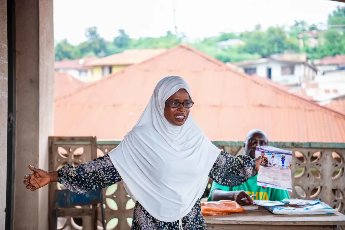 A health worker's portrait
