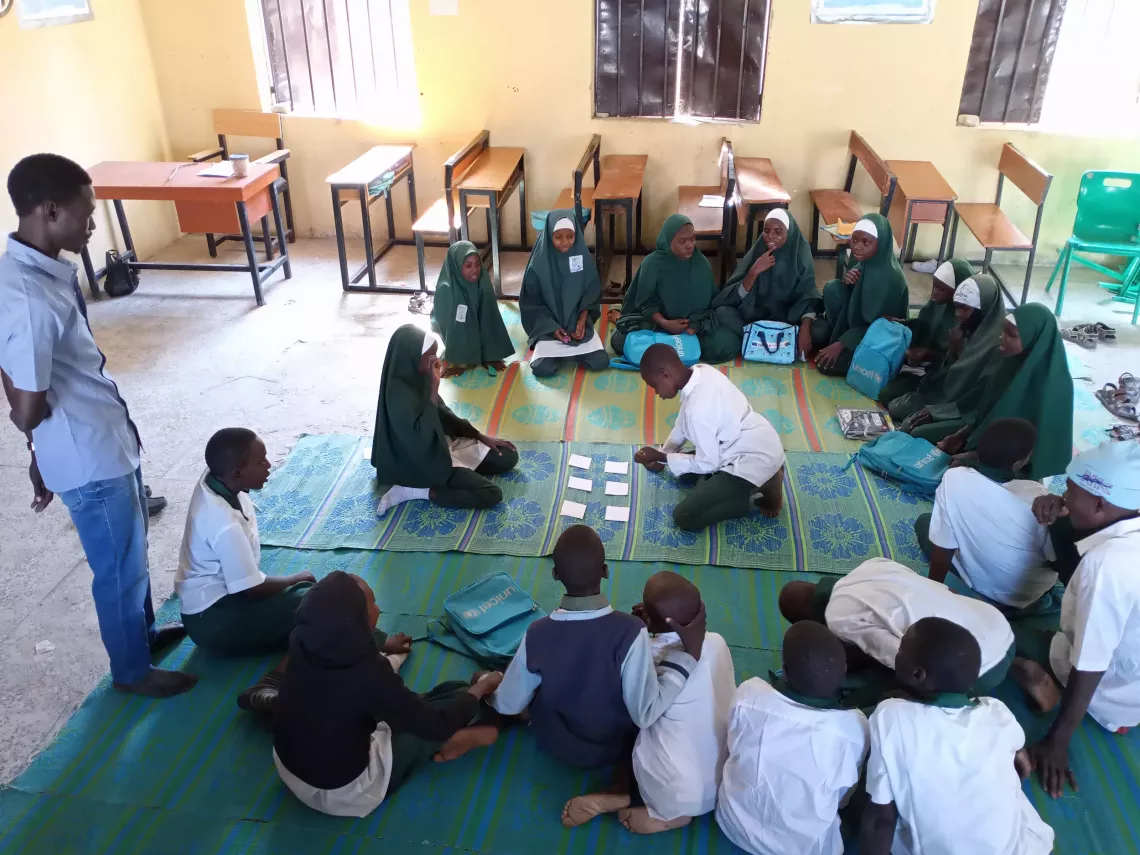 A group of students