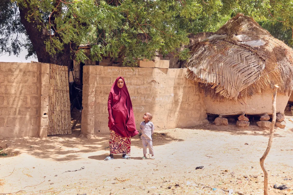 A woman and her son.