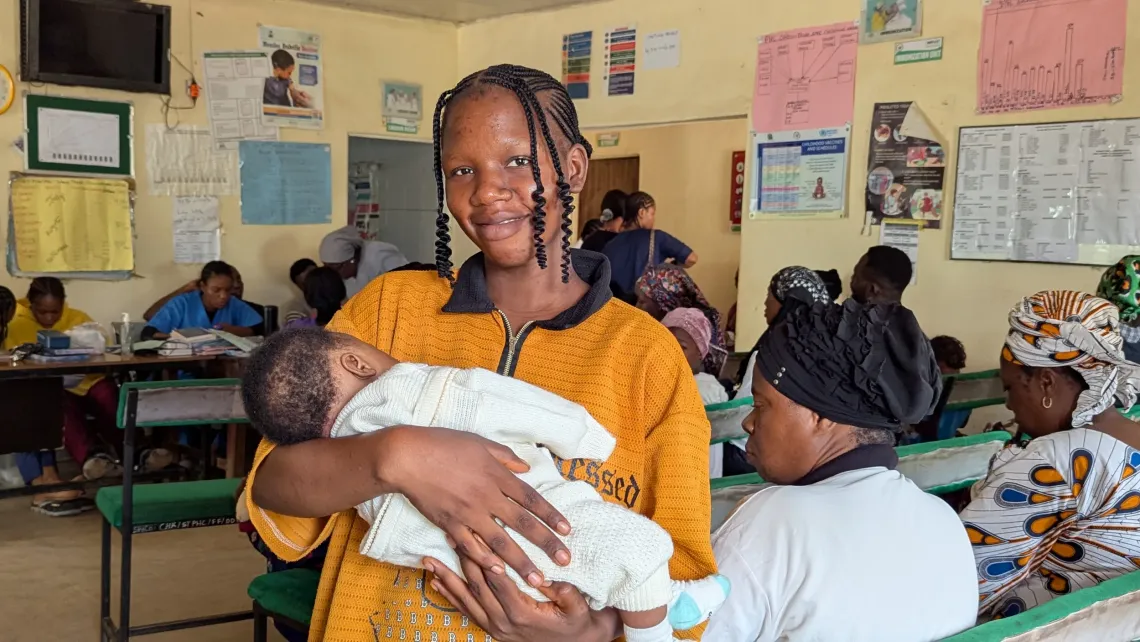 Mothers breastfeeding their baby