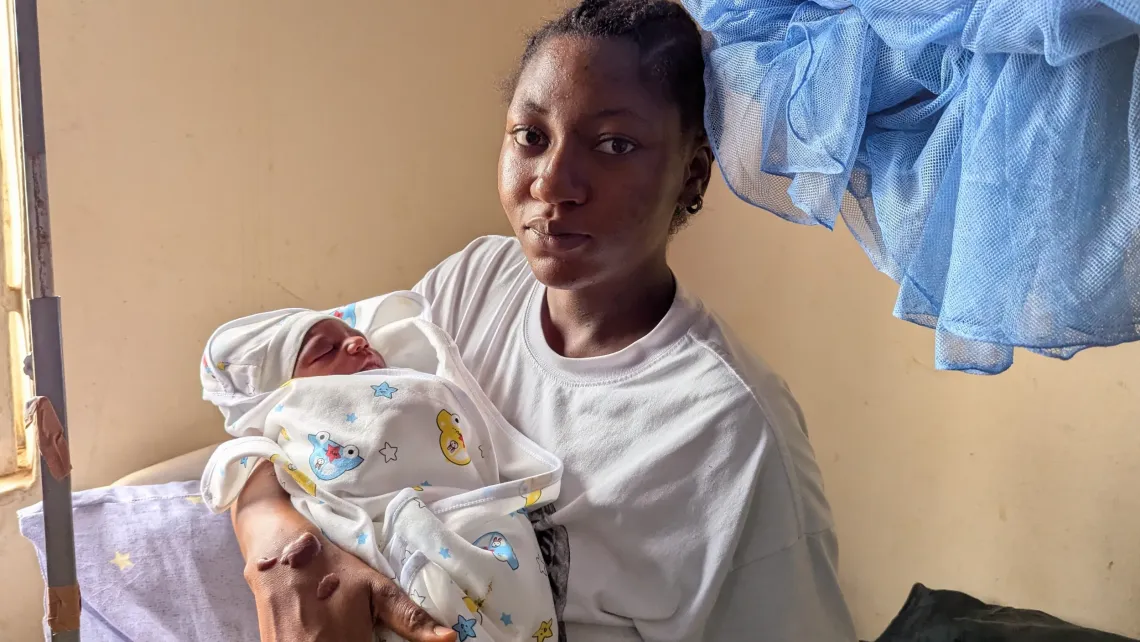A mother and her baby