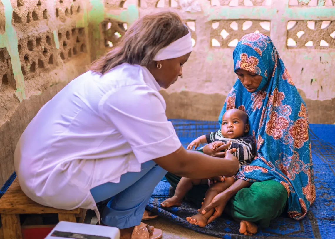 A child getting vaccinated