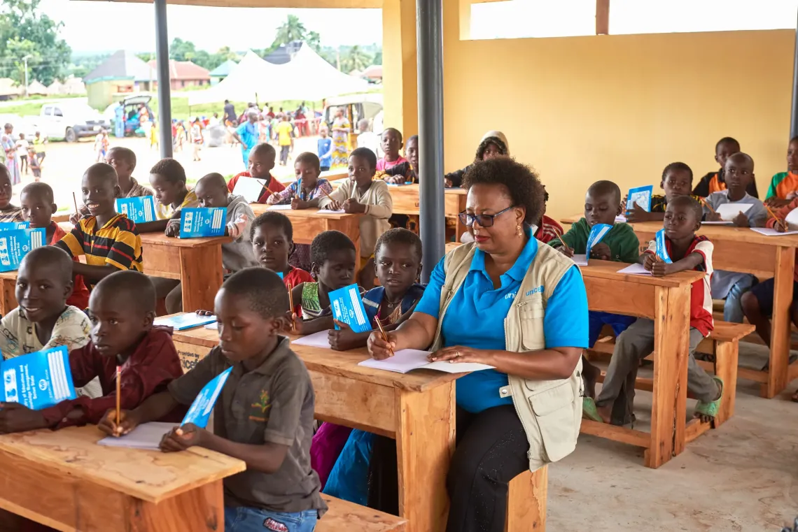 Children learning in a classroom
