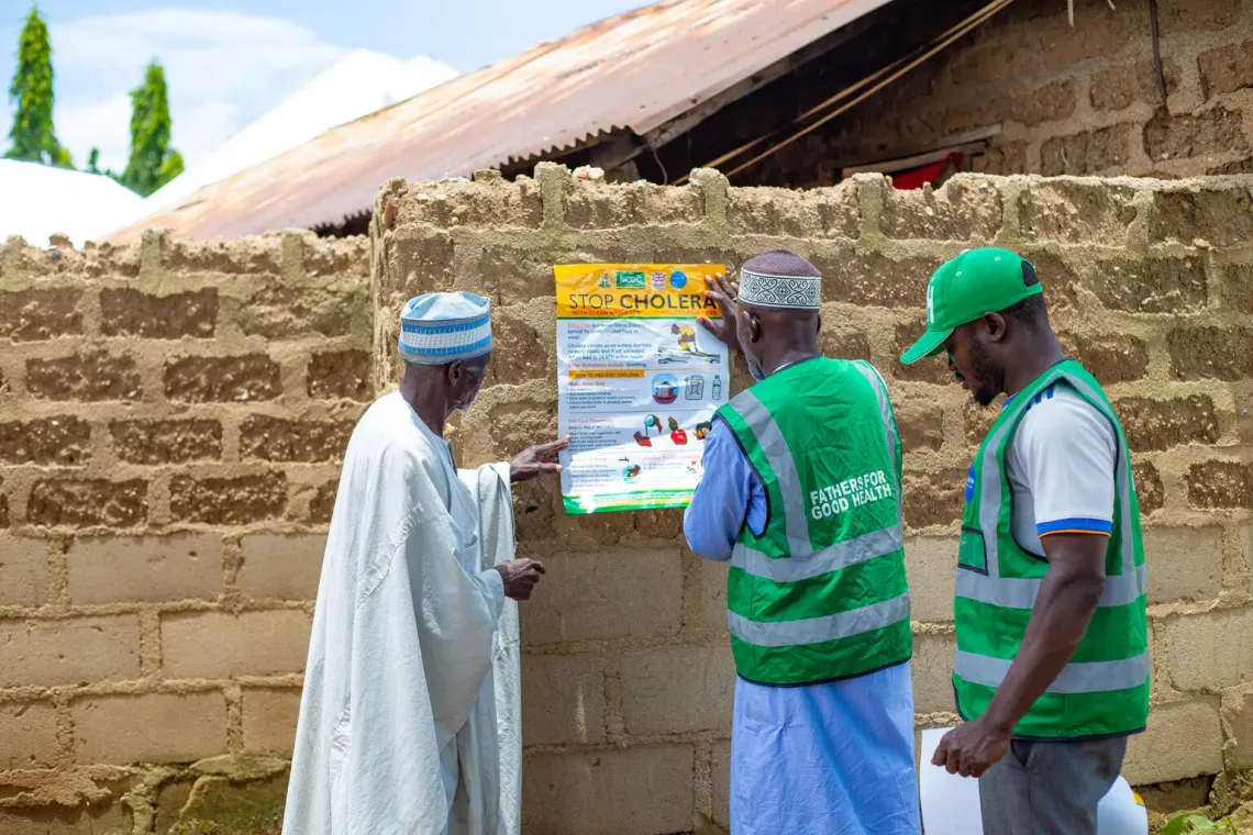 UNICEF- supported Community-based resource groups, mama2mama and fathers for good health, lead the awareness about cholera in Wonu ward, Bauchi state.