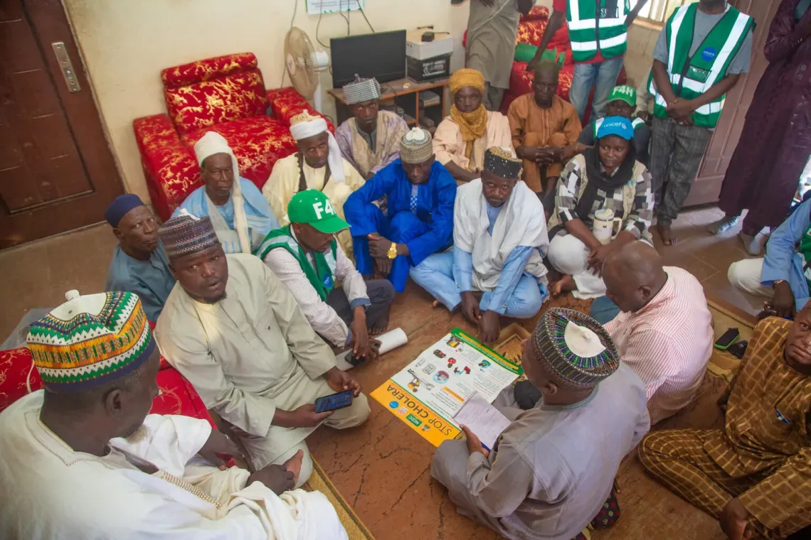 Sensitized by Fathers for Good health, Umar shares the Knowledge about staying safe from cholera in his household.