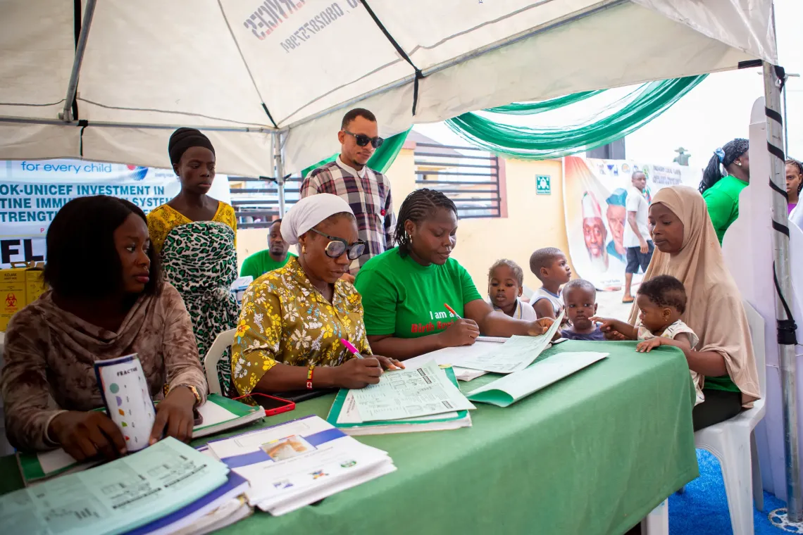 A woman receives health talk