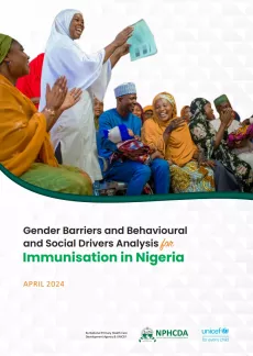 A cover of gender barriers and behavioural and social drivers analysis for immunisation in Nigeria report.