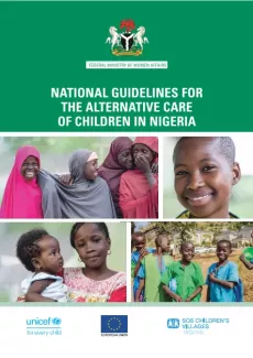 A cover for National Guidelines for the Alternative Care of Children in Nigeria publication