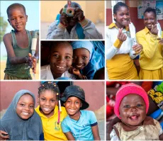 A collage of Nigerian Children