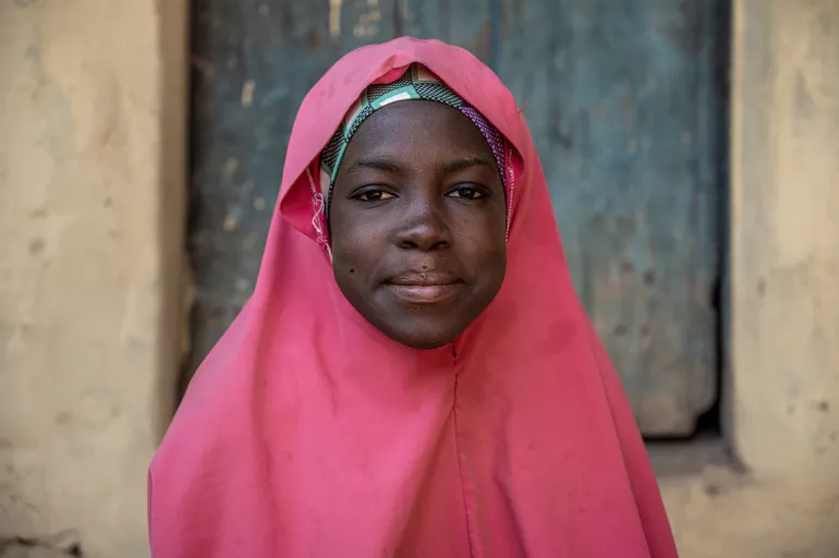 A young girl wearing a Hijab 