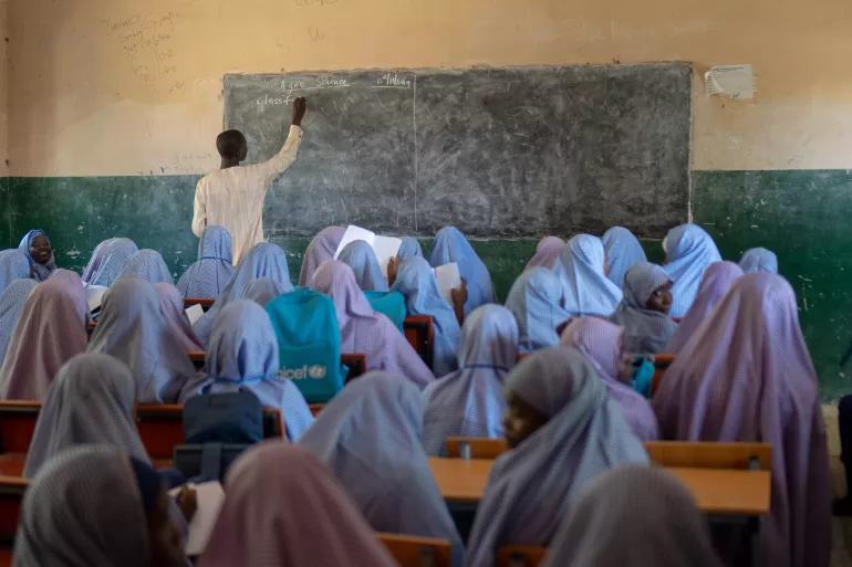 Children in a classroom