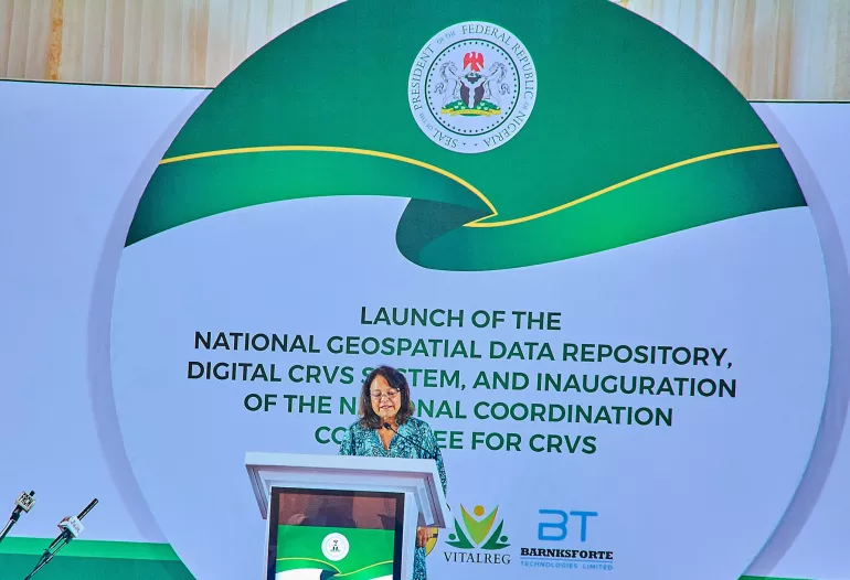 UNICEF Nigeria Representative at the Digital CRVS Launch 