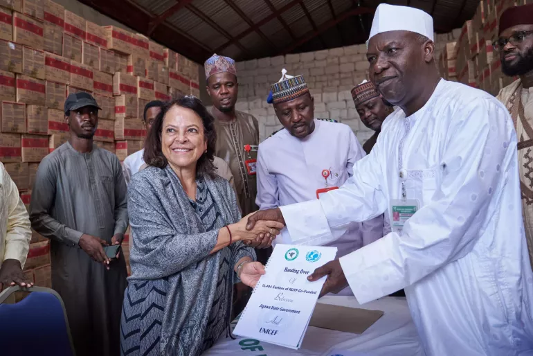 A picture of UNICEF Hand Over of RUTF to Jigawa State Government