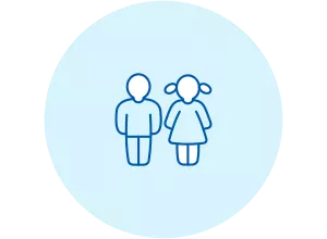 Icon of a boy and girl