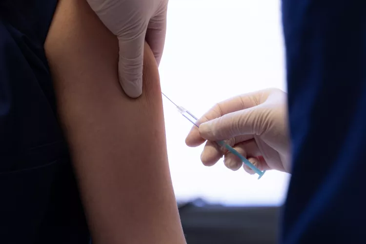 Photo of vaccine administered 