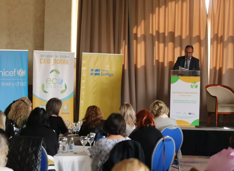 UNICEF Dep. Representative giving opening remarks at the conference on experiential learning