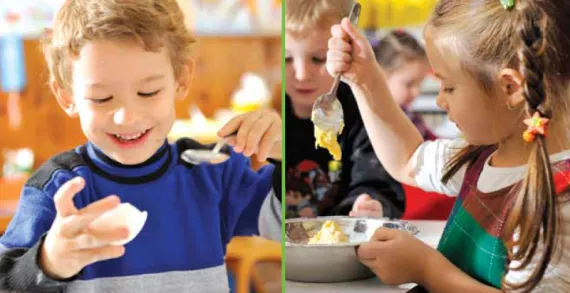 Children cooking