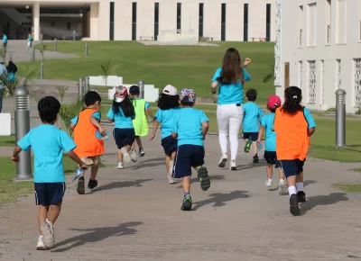Finland Oman School Kids Running