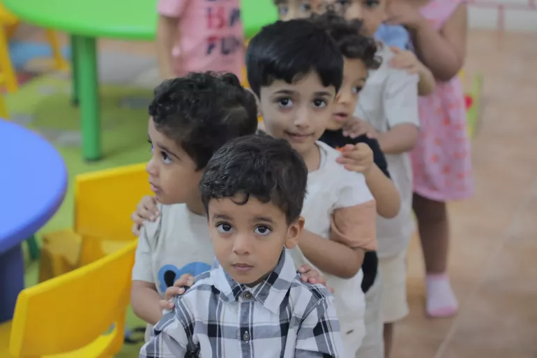 young children at a nursery in Al-Dakhliya