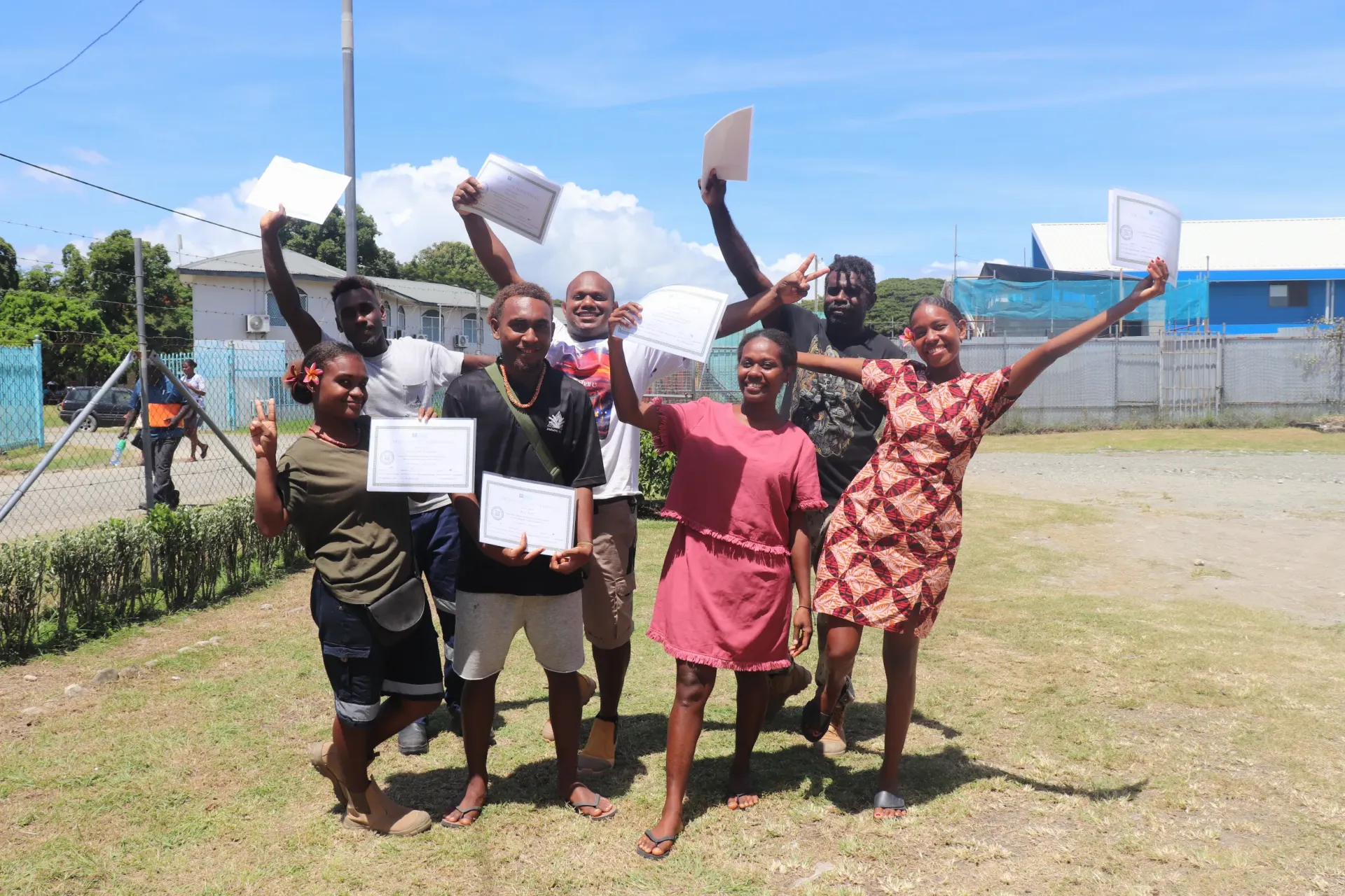 Young Solomon Islanders celebrate gaining solar skills